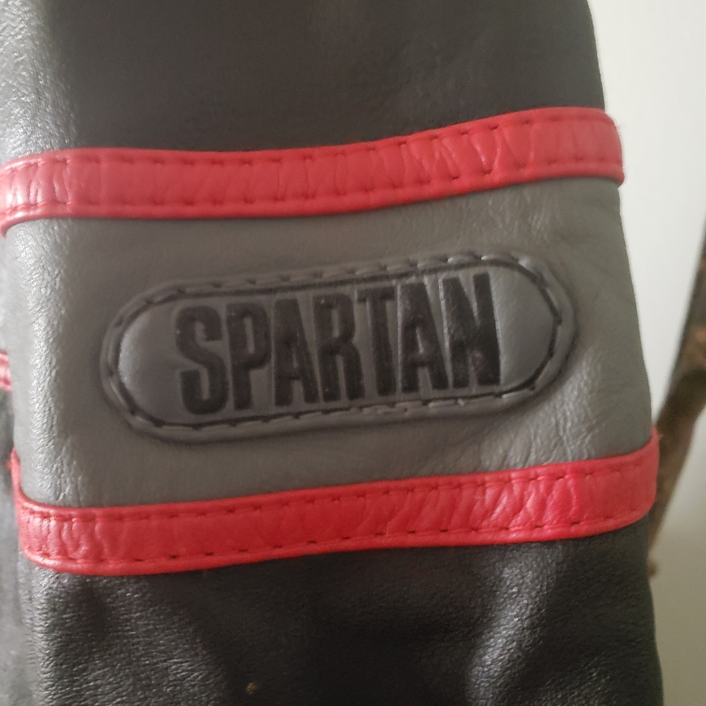 Spartan leather motorcycle jacket EUC